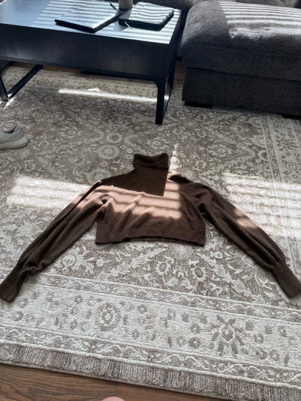 Princess Polly Brown Cropped Turtleneck Sweater - Women's Cozy Knit